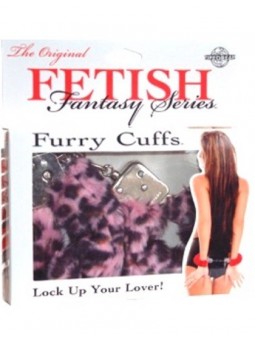 Furry Cuffs Roze/Zwart