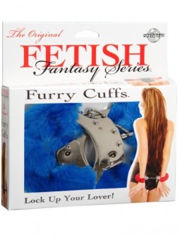 Furry Cuffs blauw