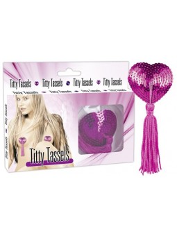 Titty tassels hart roze