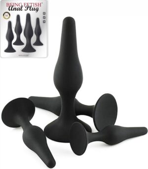 Anal Plug set black (4pcs)