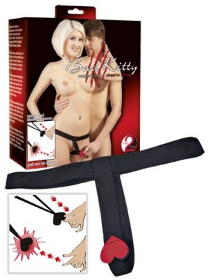 Zwarte string met hartje