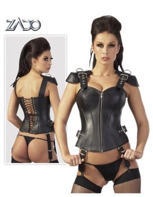 Stoere leder corsage