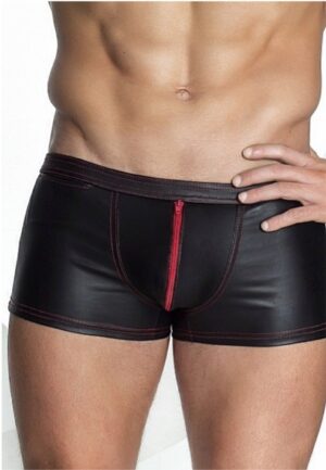 Short red zipper