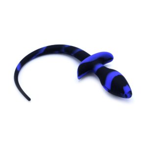 Anal Plug Dog Zwart/Blauw