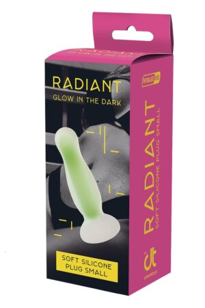 SILICONEN GLOW IN THE DARK PLUG KLEIN GROEN