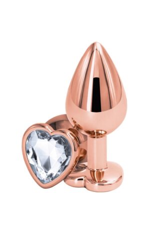 Rose Buttplug met heldere Steen