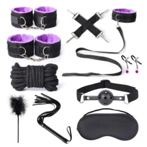 BDSM Set Haaze paars/zwart
