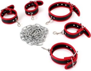 Body Restraints Set Black & Red