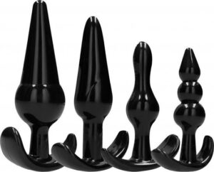 No. 80 - 4-Piece Butt Plug Set - Black
