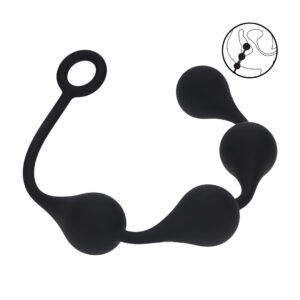 Waterdrop Siliconen Anale Ballen – L – 40mm – Zwart