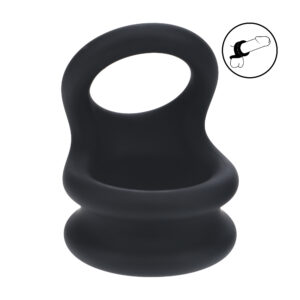 Brede Double O siliconen cockring - L