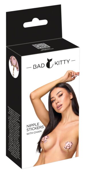 Bad Kitty Tepelstickers met Ketting