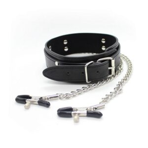 Halsband met tepelketting